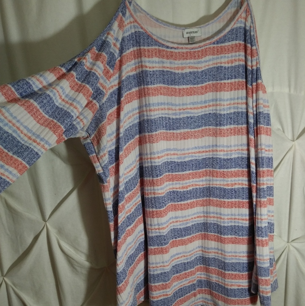 long sleeved cold shoulder top